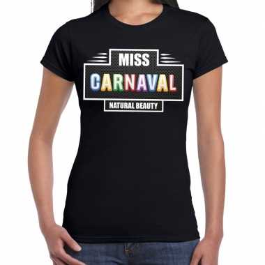 Carnavalskleding miss carnaval verkleed t shirt zwart dames goedkoop