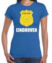 Carnavalskleding politie embleem eindhoven carnaval verkleed t shirt blauw dames