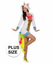 Carnavalskleding unicorn verkleedjurk dames plus size